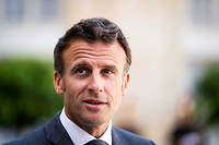 Emmanuel Macron en juillet.
