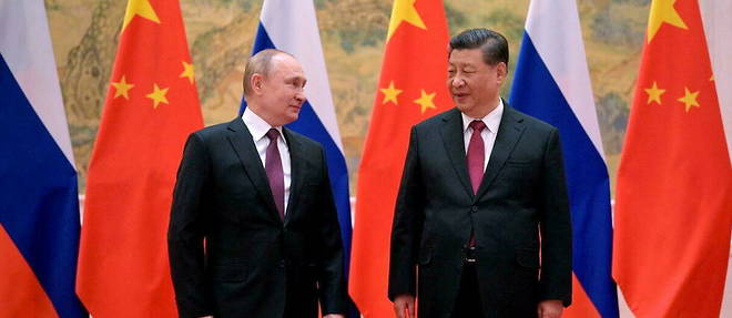 Vladimir Poutine et Xi Jinping, le 4 fevrier 2022 a Pekin.
