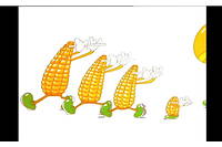 Oui les maïs défilent aux accords d'une marche viennoise.
