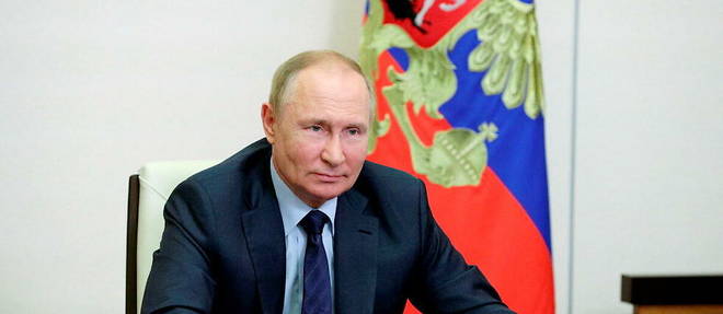 El presidente ruso Vladimir Putin durante una videoconferencia el 17 de agosto de 2022.