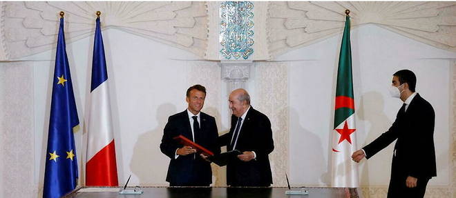 Les deux dirigeants, Emmanuel Macron et Abdelmadjid Tebboune ont signe solennellement a Alger un document qui scelle la reconciliation bilaterale entre les deux pays.
