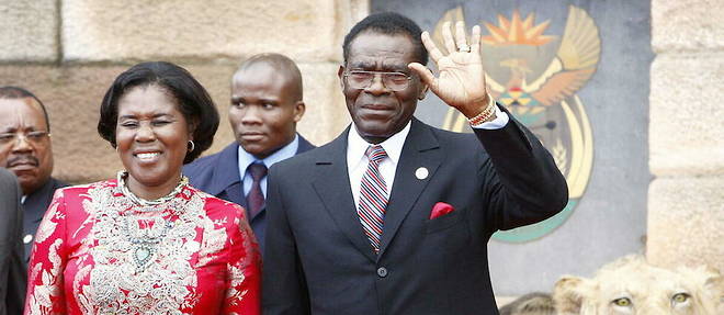 Teodoro Obiang Nguema Mbasogo arrive au pouvoir par un coup d'Etat en 1979 et sa femme Constancia Mangue.
