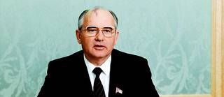 Mikhaïl Gorbatchev, secrétaire général du Parti communiste d'Union soviétique, le 14 mai 1986 à Moscou. 
