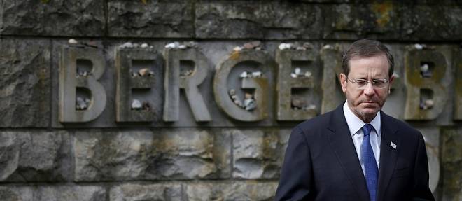Isaac Herzog, president d'Israel sur les traces de son pere a Bergen-Belsen