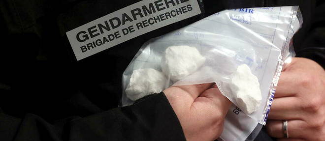 Montbeliard, fevrier 2021. Saisie de cocaine par la brigade de recherches de gendarmerie de Montbeliard.
