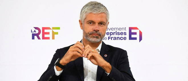 Le president de la region Auvergne-Rhone-Alpes, Laurent Wauquiez, a l'hippodrome de Longchamp lors de la rentree du Medef, la principale organisation patronale francaise, le 30 aout 2022.
Le president de la region Auvergne-Rhone-Alpes, Laurent Wauquiez, a l'hippodrome de Longchamp lors de la rentree du Medef, la principale organisation patronale francaise, le 30 aout 2022.