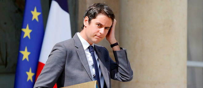 Gabriel Attal, le ministre charge des Comptes publics, au palais de l'Elysee, a Paris, le 14 juin 2022. 
