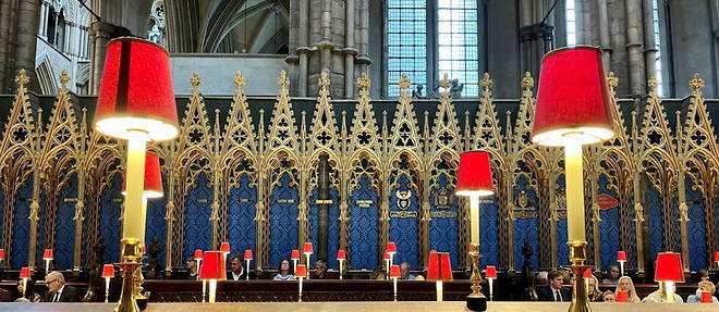 The Quire, le choeur de Westminster, ou l'on entonne le premier << God Save the King >> depuis 70 ans, la duree du regne de la reine Elizabeth II.
