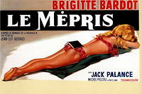 L'affiche du  Mépris ,   sorti en 1963.
