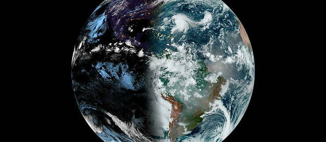 Cette image a ete capturee le 23 septembre 2019 par le satellite geostationnaire GOES-East ( GOES pour Geostationary Operational Environmental Satellite). 
