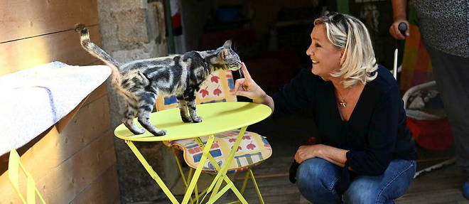 Selon l'auteur, << les chats ont permis de montrer que Marine Le Pen avait du coeur et qu'elle etait empathique >>.
