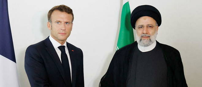 Le president francais Emmanuel Macron s'est entretenu bilateralement avec son homologue iranien Ebrahim Raissi en marge de l'Assemblee generale des Nations unies a New York. 
