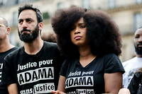 Assa Traoré et Youcef Brakni le 13 juin 2020 à Paris.
