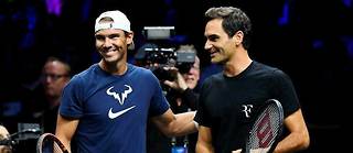 Roger Federer et Rafael Nadal se sont entraînés ensemble avant leur match de Laver Cup. 
