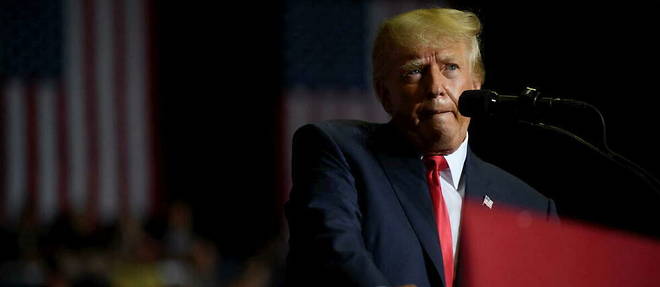 L'ancien president americain Donald Trump lors d'un meeting << Sauvons l'Amerique >> dans l'Ohio, le 17 septembre 2022.
