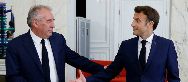 Bayrou et Macron le 21 juin dernier a l'Elysee. 