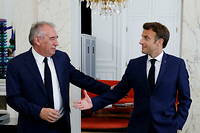 Bayrou et Macron le 21 juin dernier a l'Elysee.
