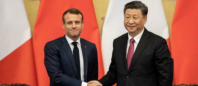 Une source diplomatique du  Point  a atteste qu'un projet de visite de Macron en Chine etait dans les tuyaux. Ici une rencontre datant de 2019. 