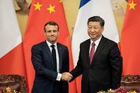 Une source diplomatique du << Point >> a atteste qu'un projet de visite de Macron en Chine etait dans les tuyaux. Ici une rencontre datant de 2019.
