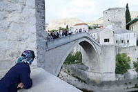 Dans la vieille ville de Mostar, le 7 septembre. La Bosnie-Herzégovine, qui a déposé sa demande d’adhésion à l’UE en 2016, n’a pas encore été reconnue comme État candidat.
