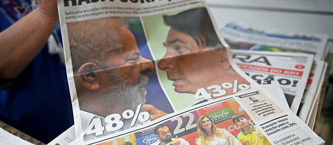 A la une des journaux au lendemain du premier tour de l'election bresilienne.

