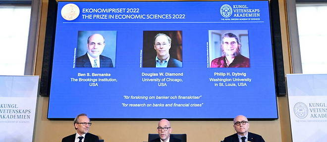  Ben S. Bernanke, Douglas W. Diamond et Philip H. Dybvig ont ete recompenses du prix de la Banque de Suede en sciences economiques en memoire d'Alfred Nobel.
