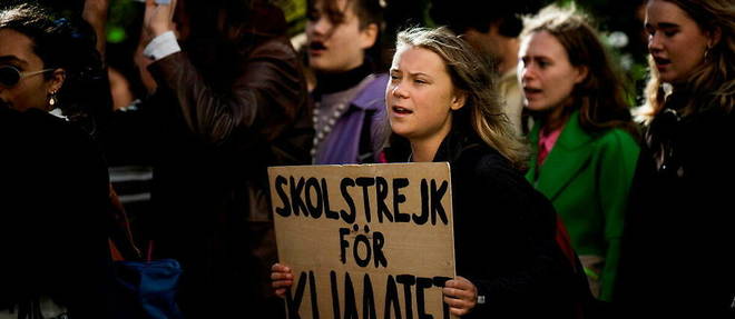 Die schwedische Aktivistin Greta Thunberg beim Future March in Stockholm am 9. September 2022.