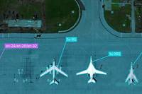 L'IA de Preligens peut identifier automatiquement les avions sur une base militaire adverse.
