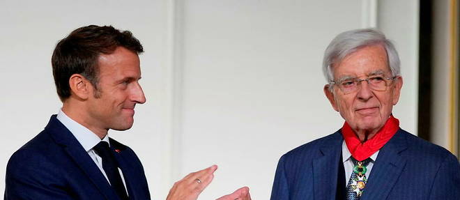 Emmanuel Macron et Jean-Pierre Chevenement.
