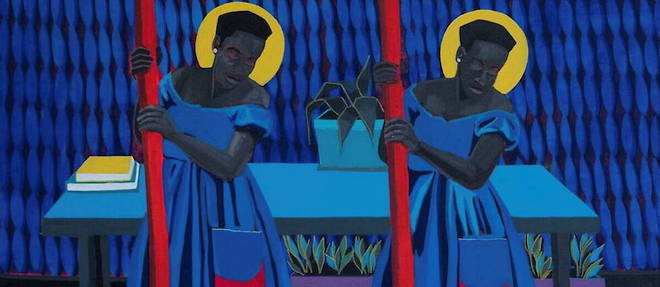 Nando's - Adolf Tafadzwa Tega, Au travail, 2020, Peinture a l'huile sur toile, 1300 x 1200 cm. 
