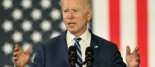 Le president americain Joe Biden, le 14 avril 2022. 
