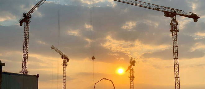 Logements en construction a Jinshan, dans la banlieue de Shanghai, le 20 octobre 2022.

