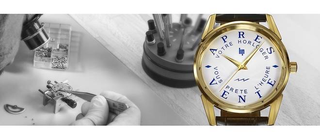 LIP reedite une montre de courtoisie que la marque pretait a ses clients lorsqu'ils laissaient leur propre montre en revision, lors des annees 1960.
