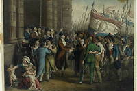  L'Elimination des girondins. La Convention identifiee par la Garde nationale et les sections de Paris le 31 mai 1793 , par Jean-Joseph-Francois Tassaert (vers 1800).
