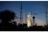 La fusée SLS est la plus puissante jamais conçue par la Nasa et doit permettre d'envoyer des humains sur la Lune d'ici à 2025.
