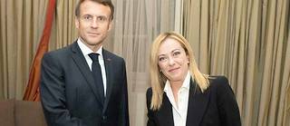 Emmanuel Macron lors de sa rencontre avec Giorgia Meloni, le 23 octobre dernier à Rome.
