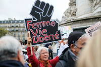 Une marche en faveur des femmes et de la liberte en Iran, a Paris, le 2 octobre 2022.
