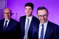 Les trois candidats à la présidence de LR : Éric Ciotti, Aurélien Pradié et Bruno Retailleau.
