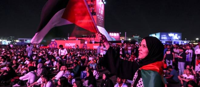 Mondial: les drapeaux palestiniens flottent, les Israeliens discrets