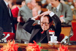 Jiang Zemin, le 12 octobre 1992, lorsqu'il était encore secrétaire du Parti communiste chinois.
