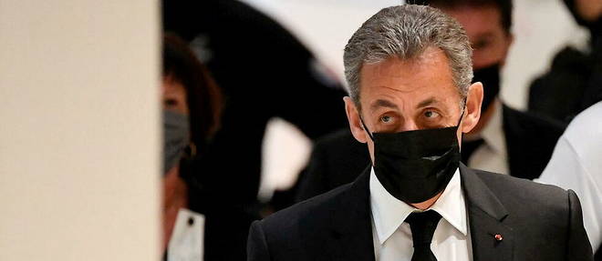 Nicolas Sarkozy lors du precedent proces a Paris.
