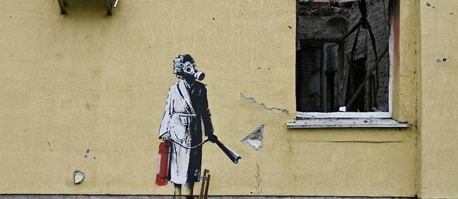 Ukraine: tentative de vol d'une oeuvre de Banksy dans la banlieue de Kiev