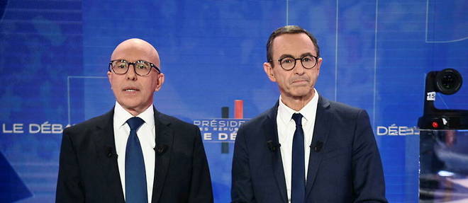 Au terme du premier tour du vote des adherents LR pour elire leur president, Eric Ciotti et Bruno Retailleau sont qualifies. 
