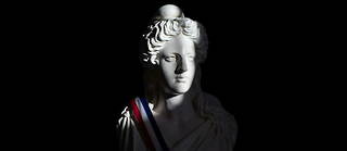 Le buste de Marianne, salle des Illustres au Capitole, lors d'un conseil municipal de la ville de Toulouse. 
