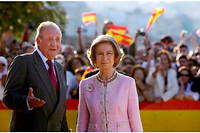 Juan Carlos et la reine Sophie, en novembre 2007.
