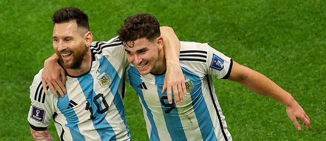 Tous deux buteurs face a la Croatie (3-0), Lionel Messi et Julian Alvarez ont propulse l'Argentine en finale de la Coupe du monde 2022.
