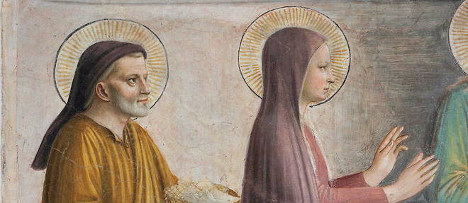 Joseph et Marie, detail de La Presentation de Jesus au Temple de Fra Angelico, 1395-1455.
