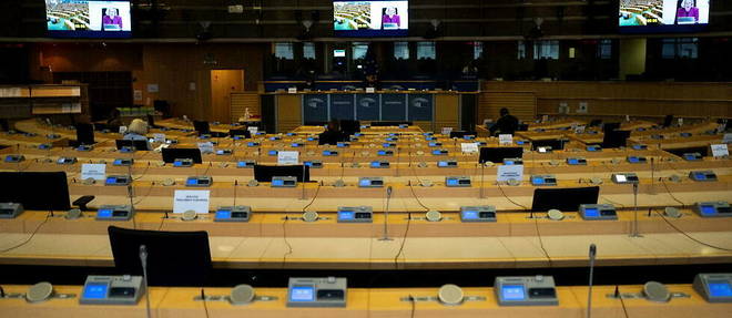 Le Parlement europeeen a Bruxelles.
