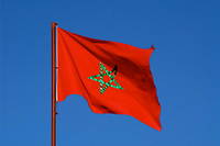 MOROCCO, MARRAKECH MOROCCAN FLAG (Photo by HENRI TABARANT / ONLY WORLD / Only France via AFP)
