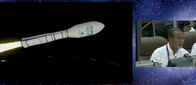 Le directeur des operations d'Arianespace, le 20 decembre lors des derniers instants de vol de la fusee Vega-C defaillante.
